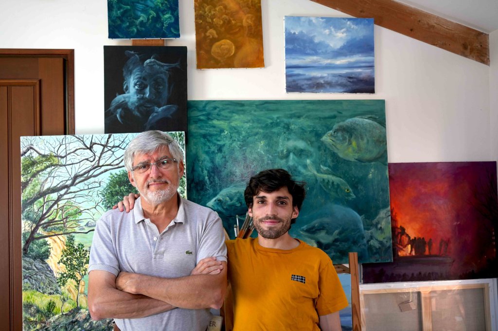 Mathieu Clément et Jean-Claude Clément, artistes peintre bretons, à sain-Brevin-les-Pins, Bretagne, Loire atlantique. Galeristes dans la région de Nantes, Pornic, saint Nazaire, La Baule avec la galerie d'art de zéro à l'infini.